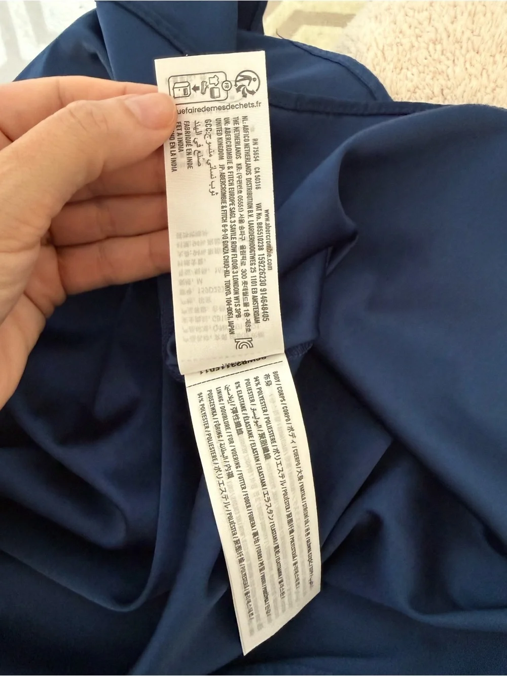Abercrombie & Fitch Split Knot Draped Skirt Maxi Satin Dress in Navy M NWOT
